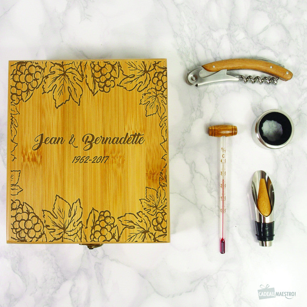 Coffret Vin Cépage À Personnaliser - Coffret de Vin Personnalisé