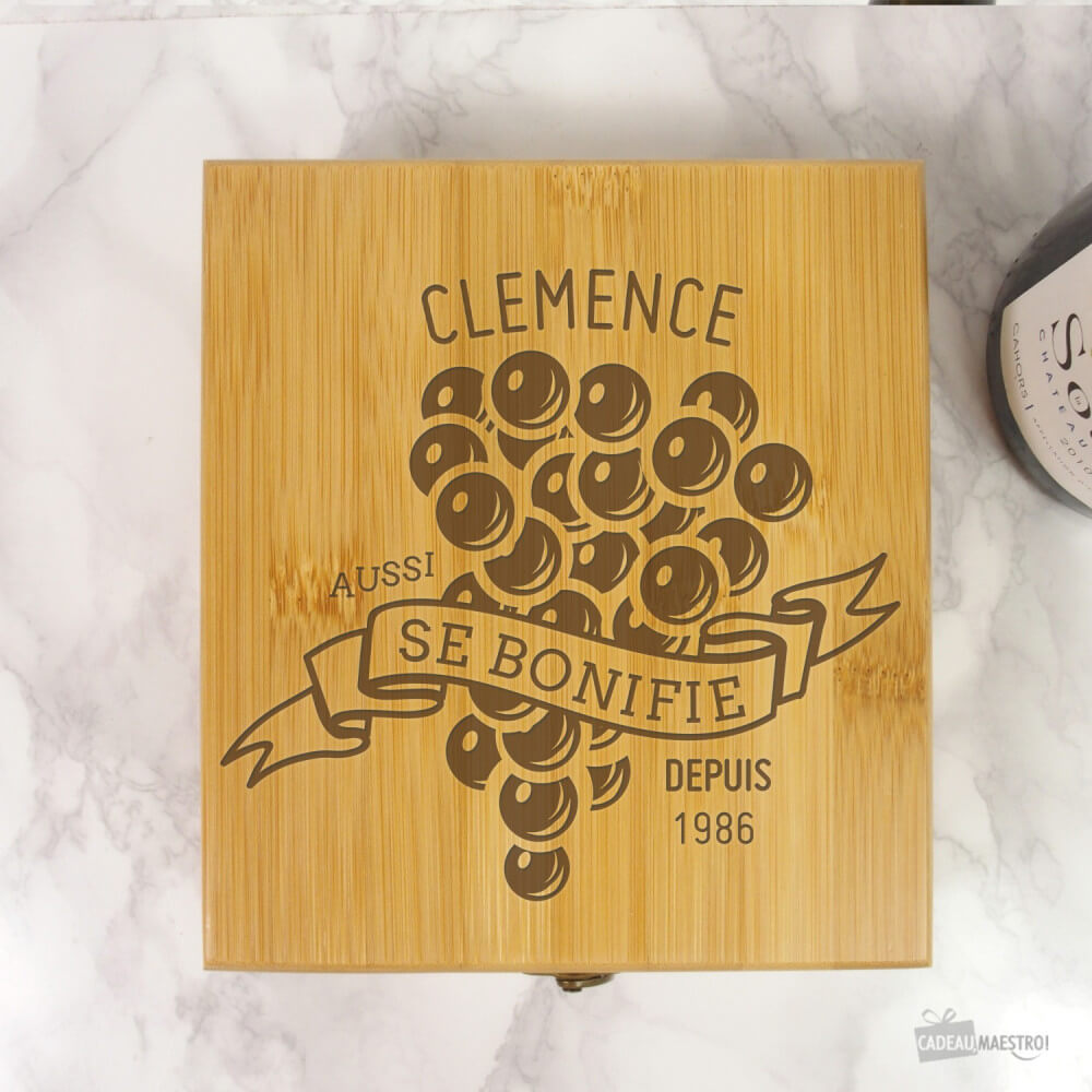 Coffret Vin Raisin À Personnaliser - Coffret de Vin Personnalisé CadoMaestro