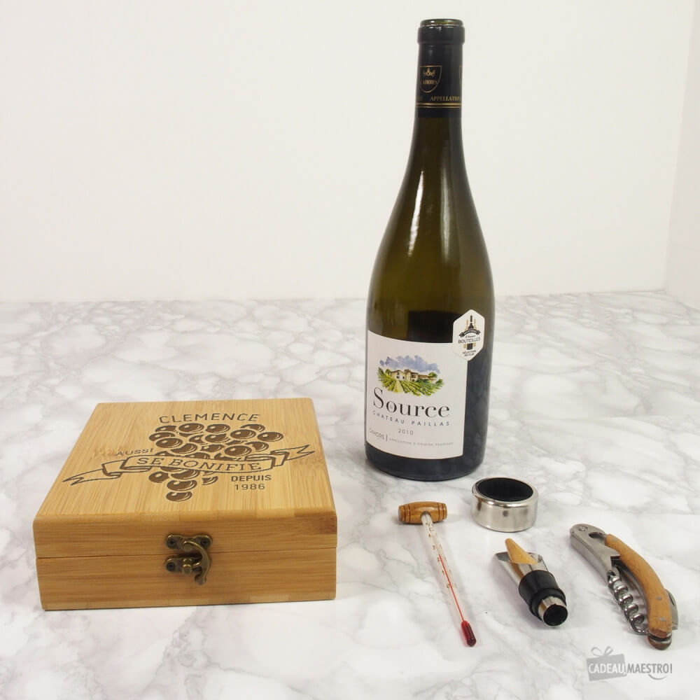 Coffret Vin Raisin À Personnaliser - Coffret de Vin Personnalisé CadoMaestro
