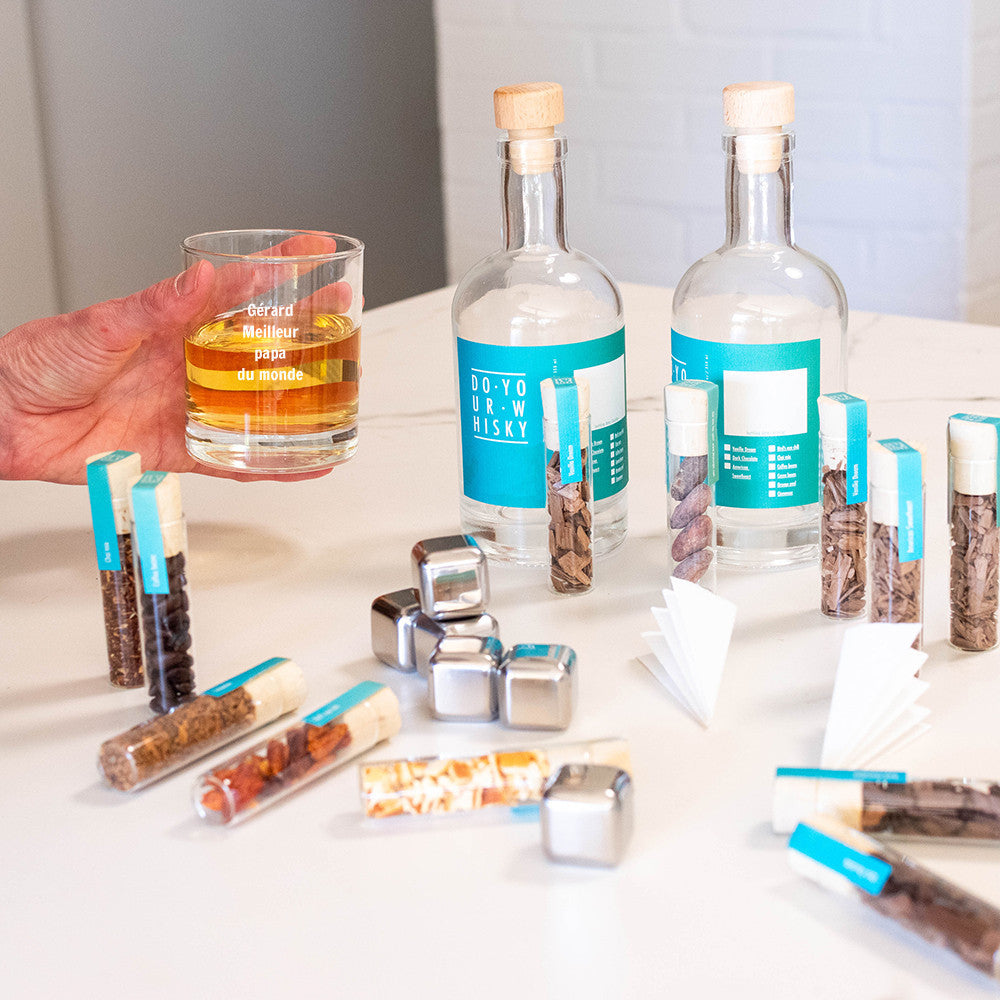 Coffret Whisky à faire Soi-Même et Verre à Personnaliser - Coffret Whisky Personnalisé