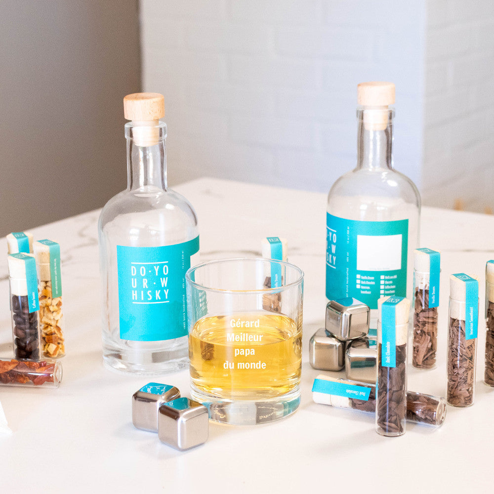 Coffret Whisky à faire Soi-Même et Verre à Personnaliser - Coffret Whisky Personnalisé