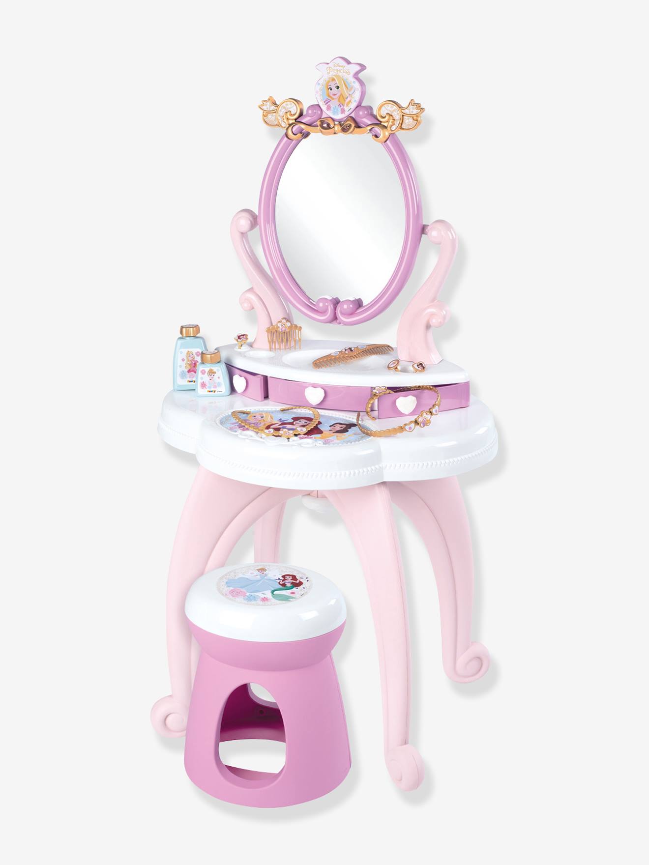 Coiffeuse 2 en 1 Disney princess rose