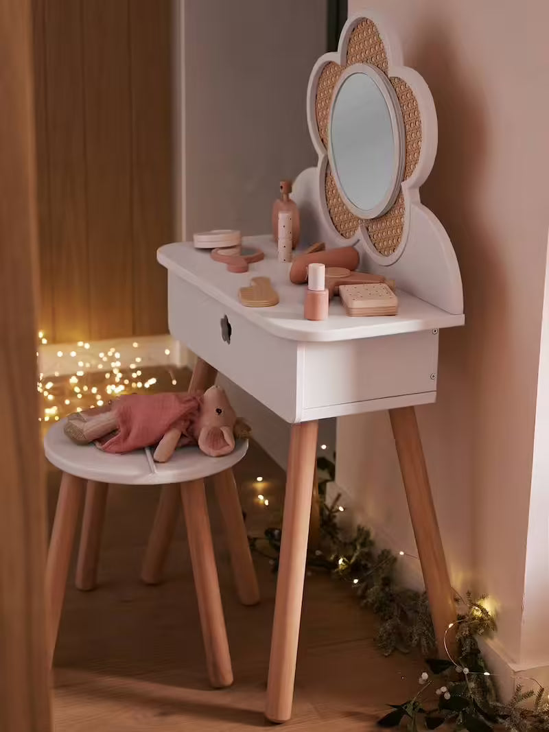 Coiffeuse enfant + accessoires en bois - Vertbaudet