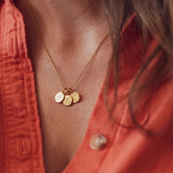 Collier personnalisé initiales femme