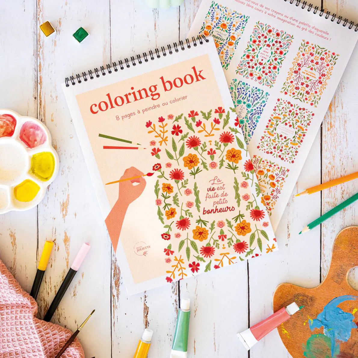 Carnet de coloriage Petits bonheurs