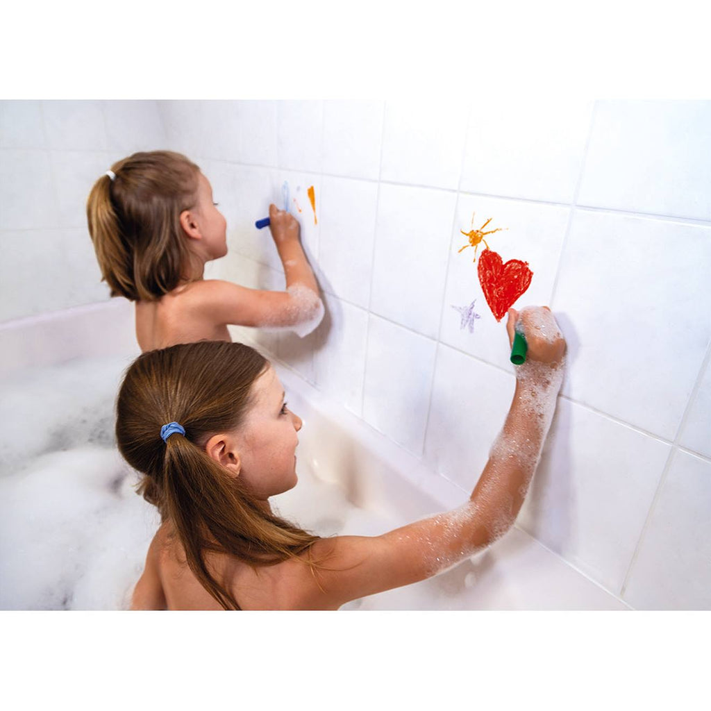 Coloriage dans le bain orange