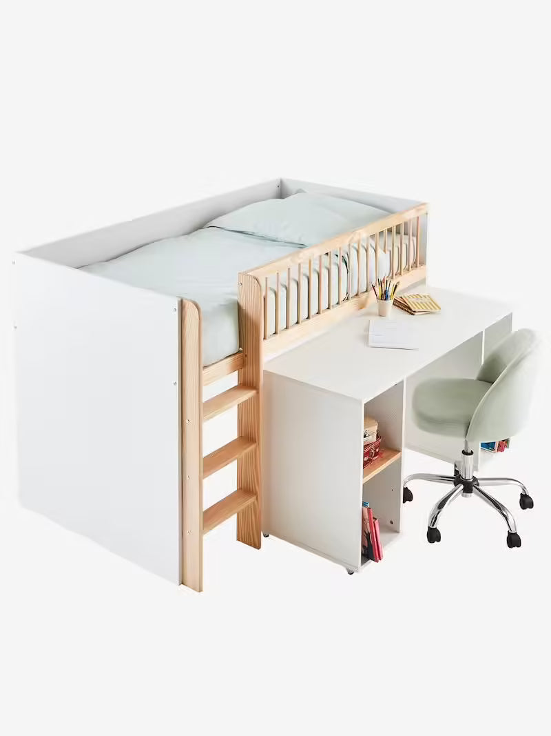 Combiné Lit Mezzanine + Bureau Coulissable GECKO - Vertbaudet