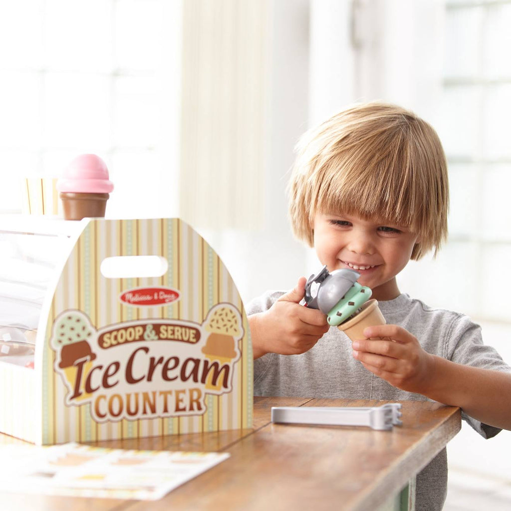 Comptoir à crème glacée blanc