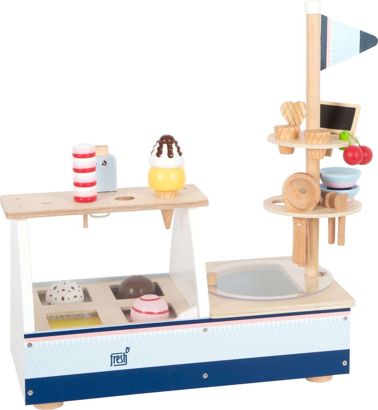 Comptoir de glaces fresh bleu