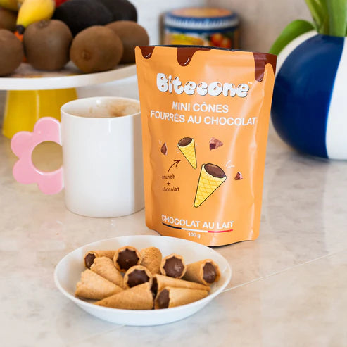 Mini cônes fourrés au chocolat - Bitecone