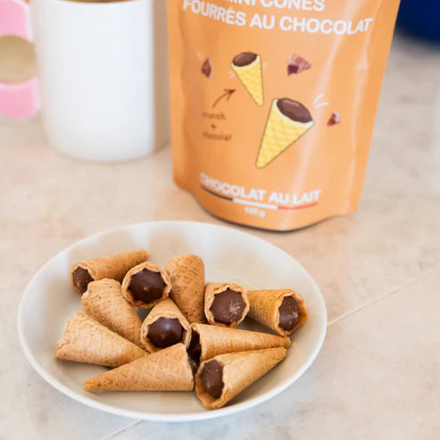 Mini cônes fourrés au chocolat - Bitecone