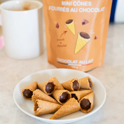 Mini cônes fourrés au chocolat - Bitecone