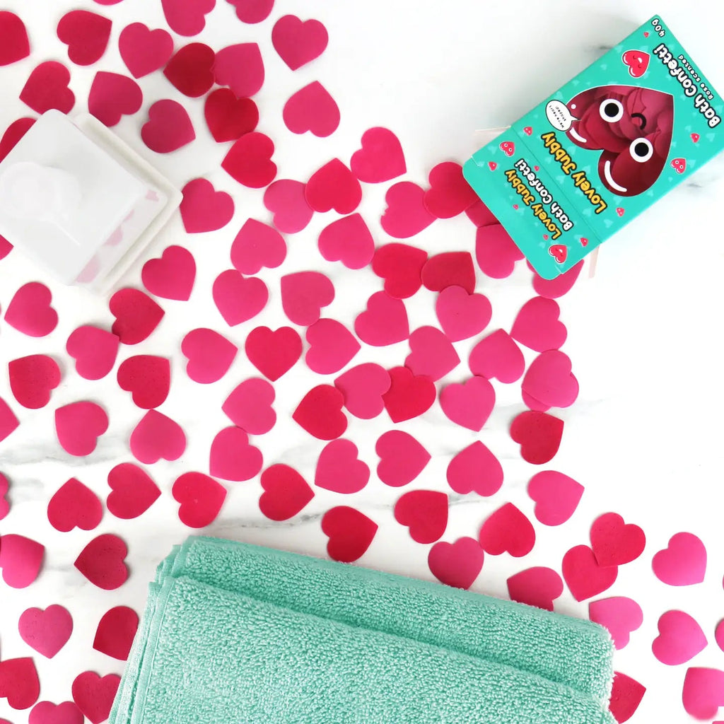 Confettis cœurs pour le bain parfumés à la rose