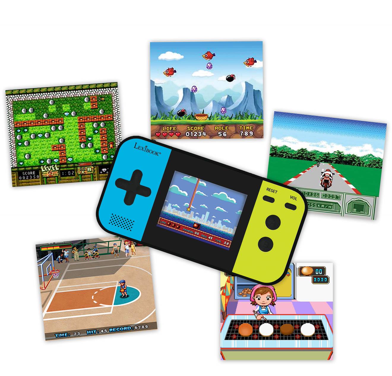 Console de jeux portable couleur cyber arcade pocket multicolore