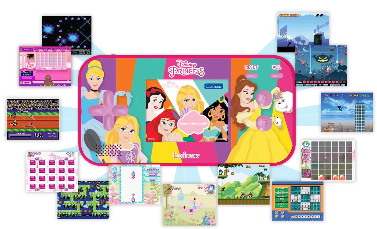 Console de jeux portable couleur Disney princesse cyber arcade pocket multicolore