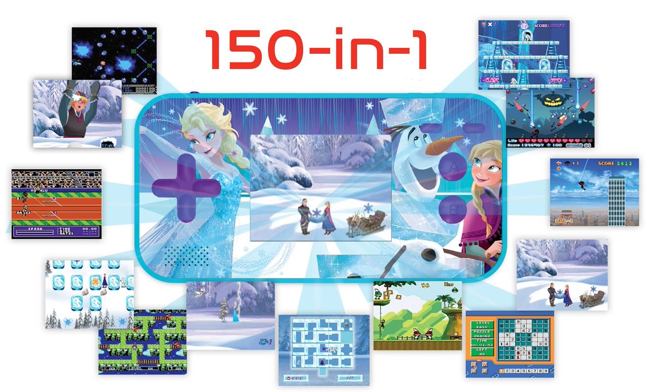 Console de jeux portable couleur Frozen cyber arcade pocket multicolore