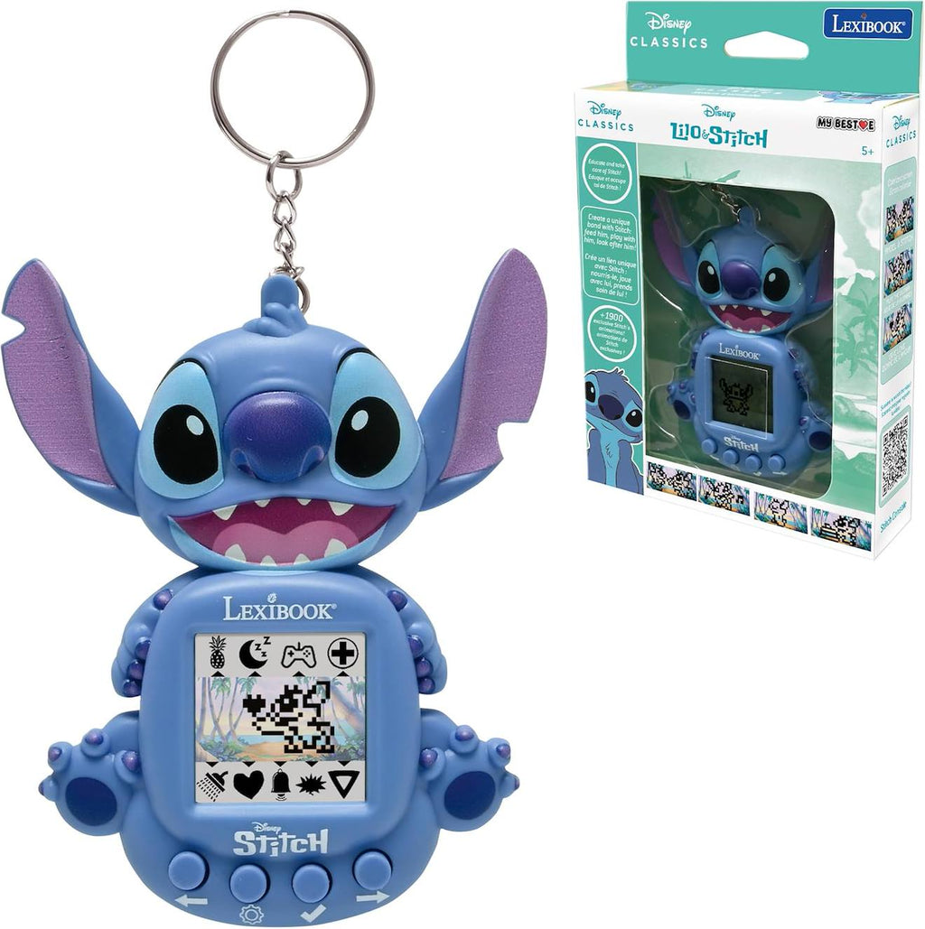 Console my best-e 3 jeux de l'univers Disney Stitch, compagnon interactif et éducatif pour enfants, 8 catégories de jeux, écran colorisé multicolore