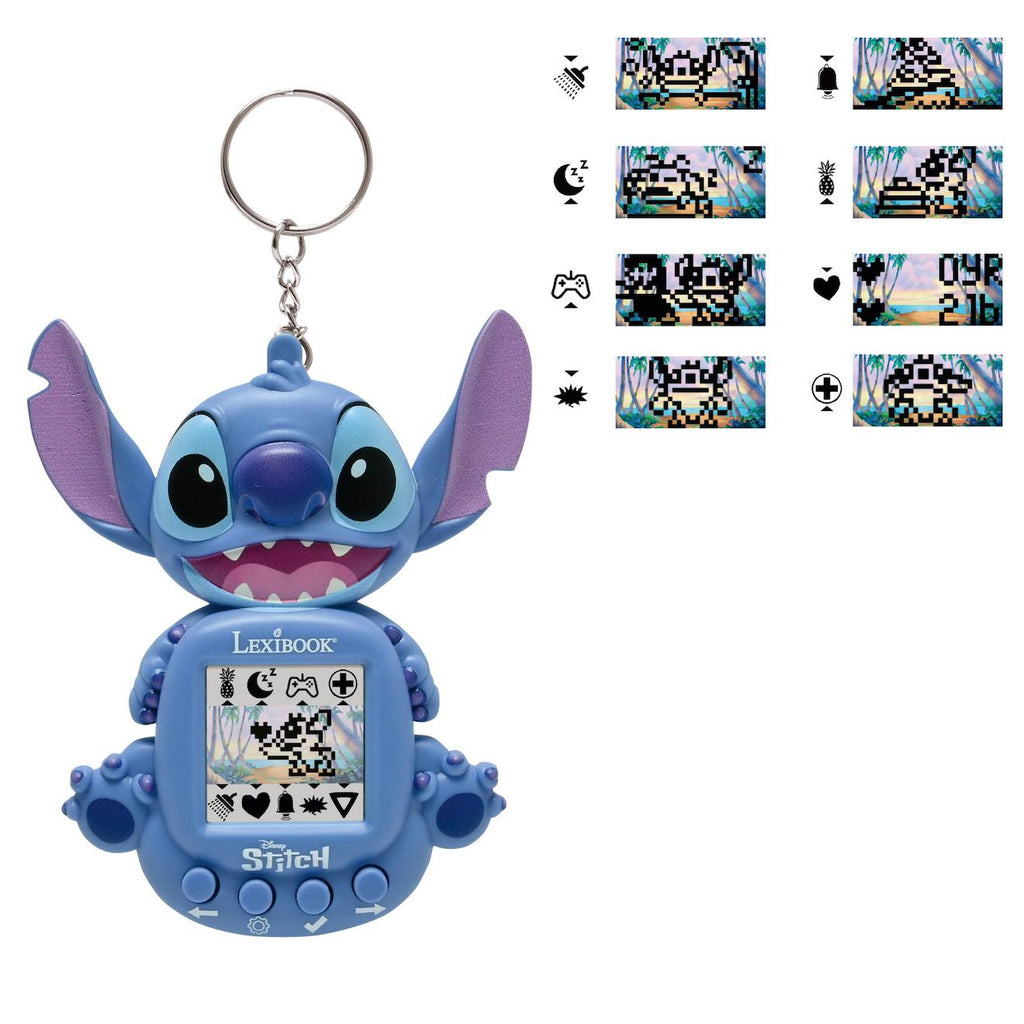 Console my best-e 3 jeux de l'univers Disney Stitch, compagnon interactif et éducatif pour enfants, 8 catégories de jeux, écran colorisé multicolore