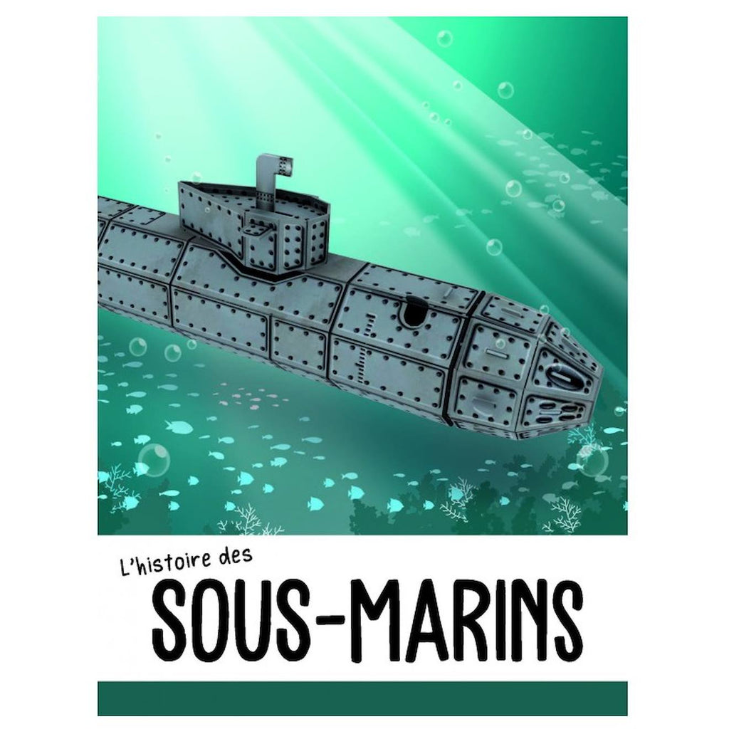 Construis le sous-marin 3D bleu