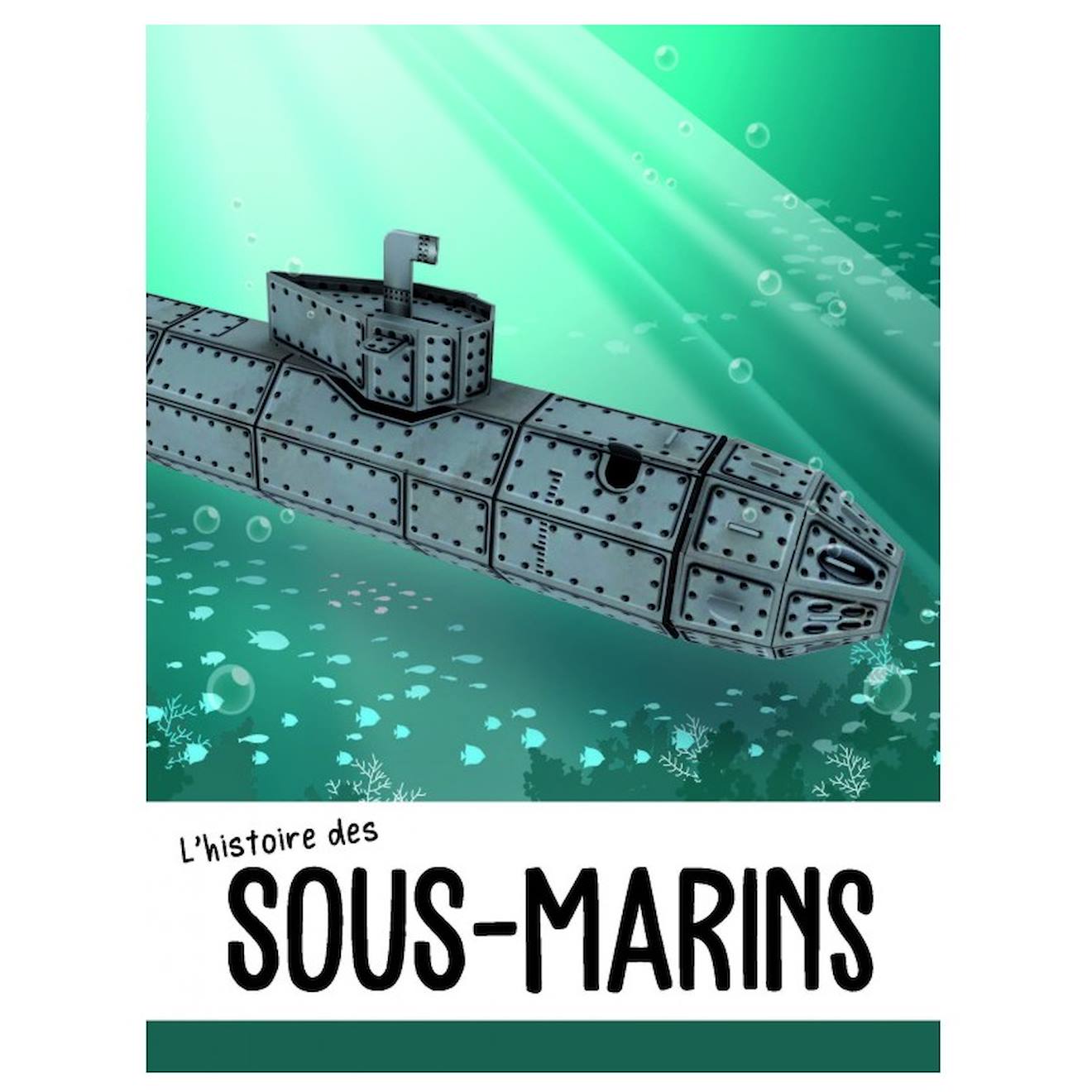 Construis le sous-marin 3D bleu