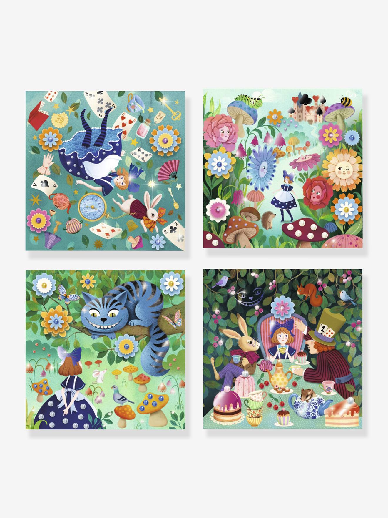 Contes à décorer - alice au pays des merveilles violet