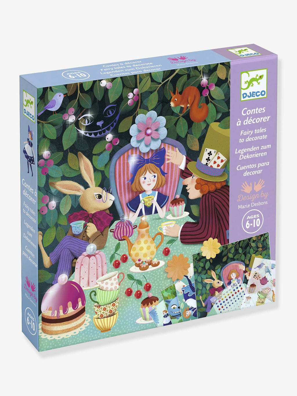 Contes à décorer - alice au pays des merveilles violet