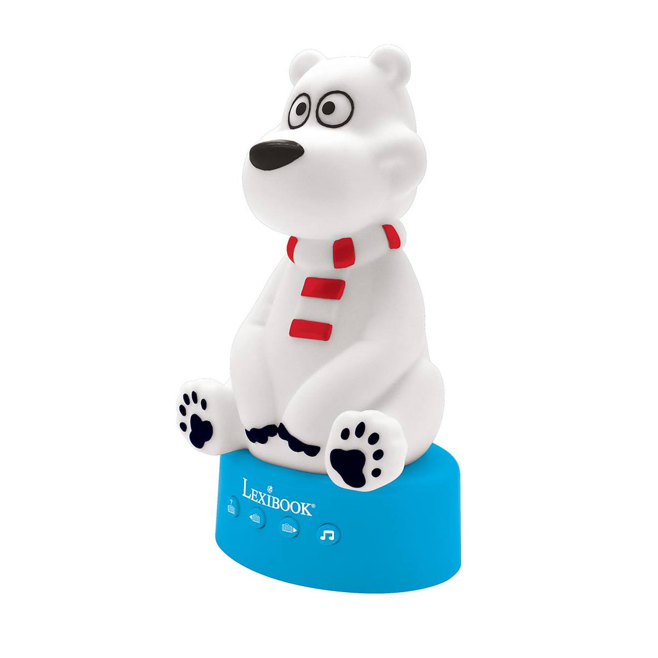 Conteur d'histoires ourson en 3D avec veilleuse (français) blanc