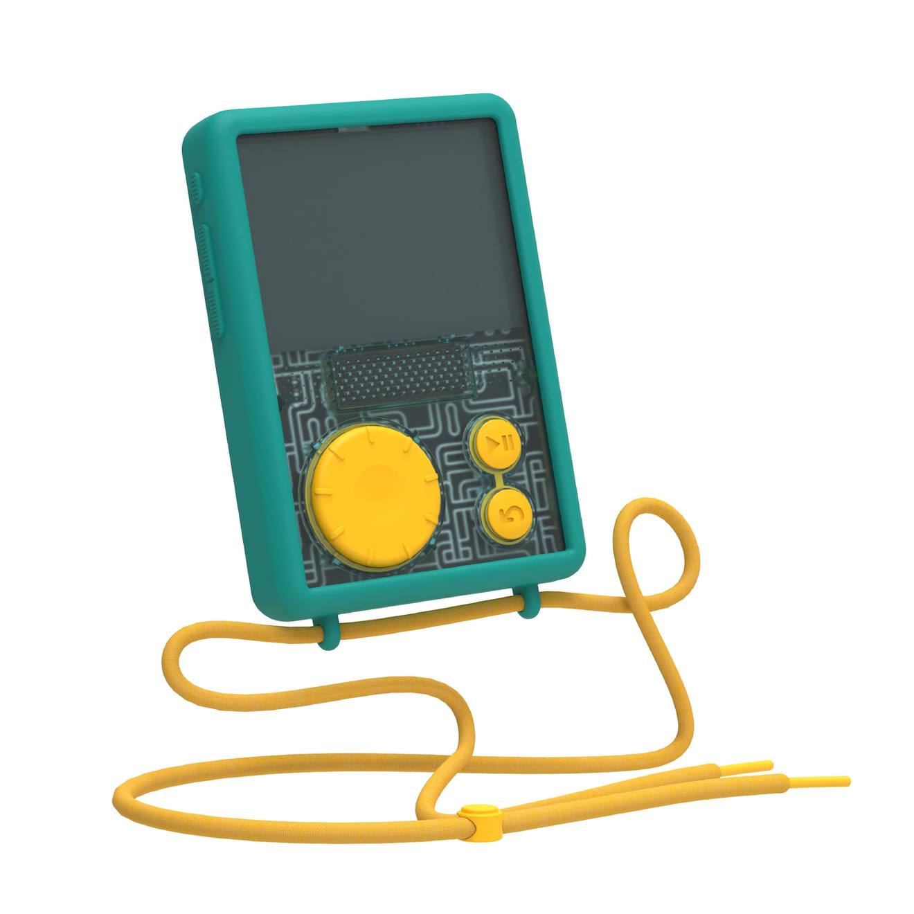 Coque flam anti-chocs compatible avec baladeur audio interactif flam Lunii vert