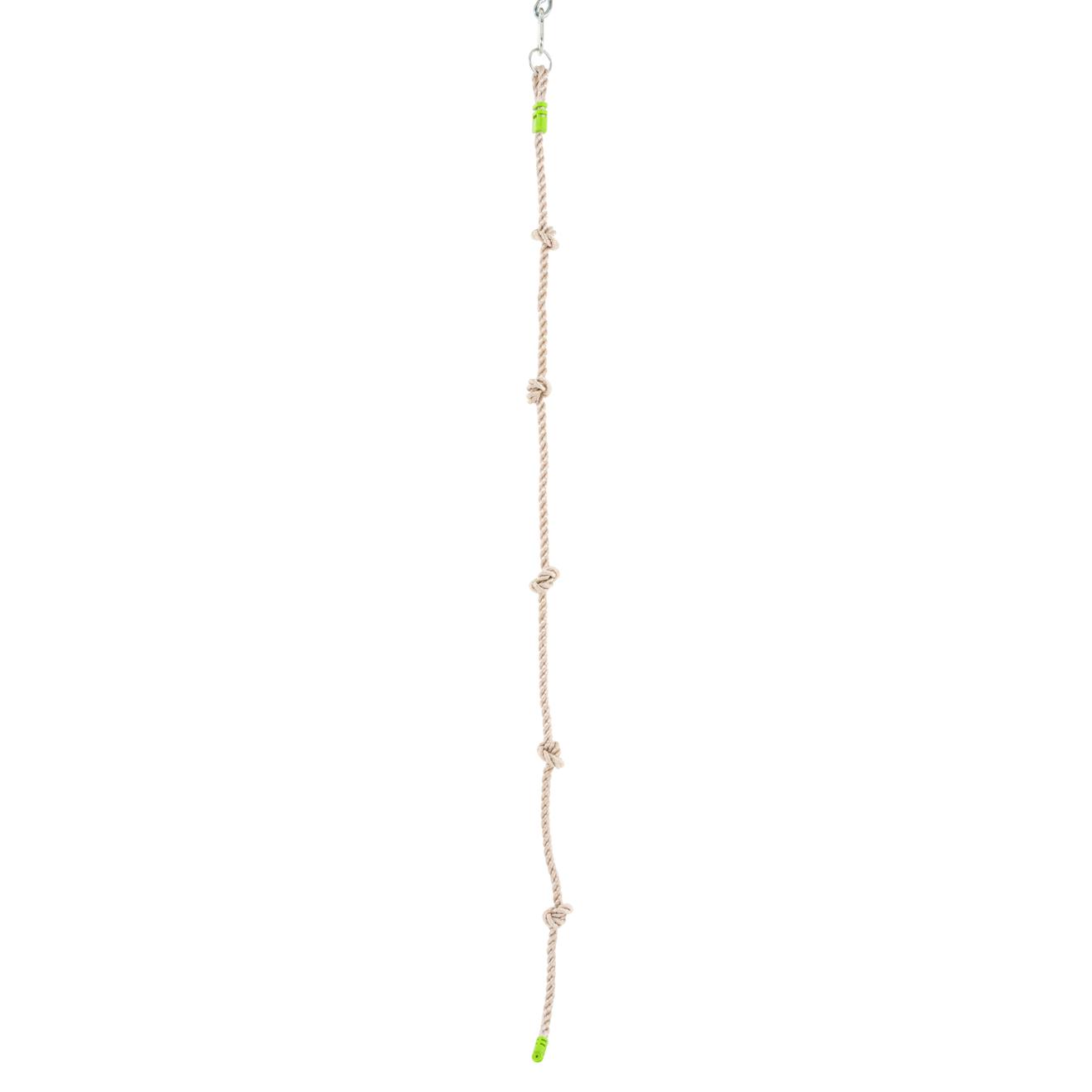 Corde à nœuds chanvre h190-250cm marron