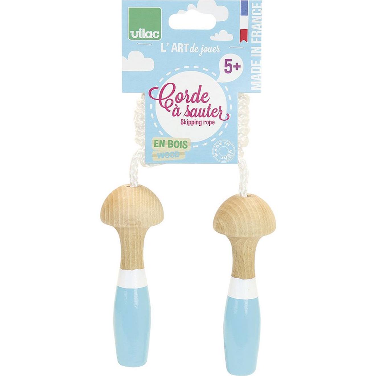 Corde à sauter bicolore bleu