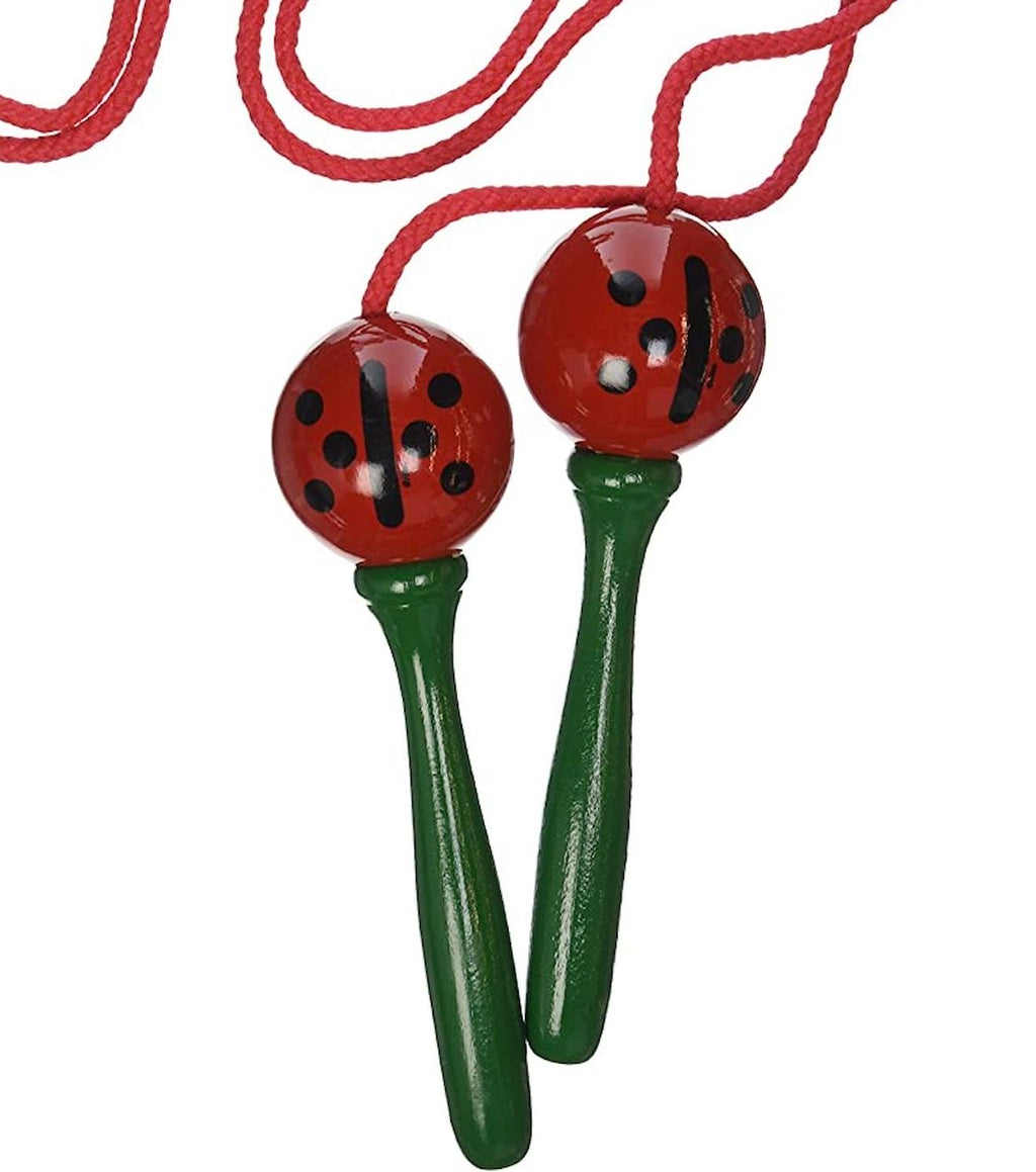 Corde à sauter coccinelle rouge