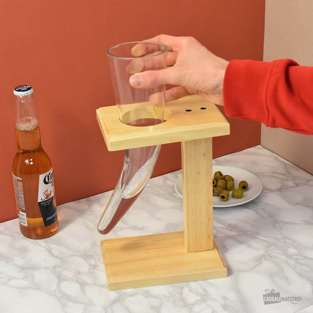 Corne à Boire Viking en Verre - Verre à Bière Original CadoMaestro