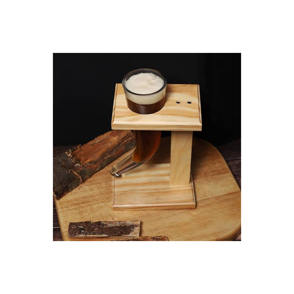 Corne à Boire Viking en Verre - Verre à Bière Original CadoMaestro