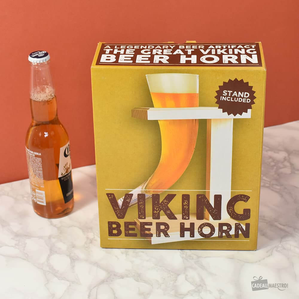 Corne à Boire Viking en Verre - Verre à Bière Original CadoMaestro