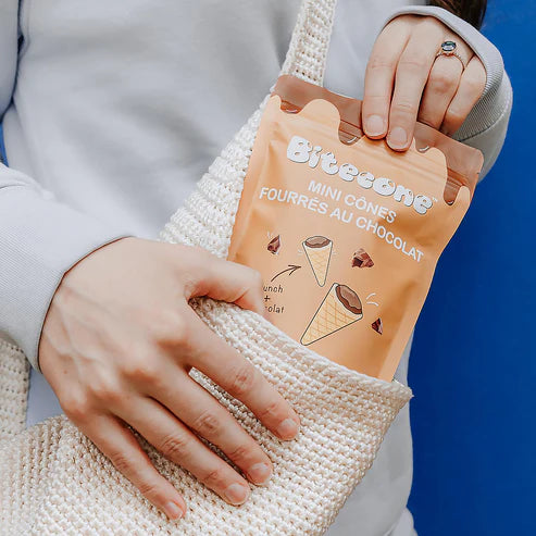 Mini cônes fourrés au chocolat - Bitecone