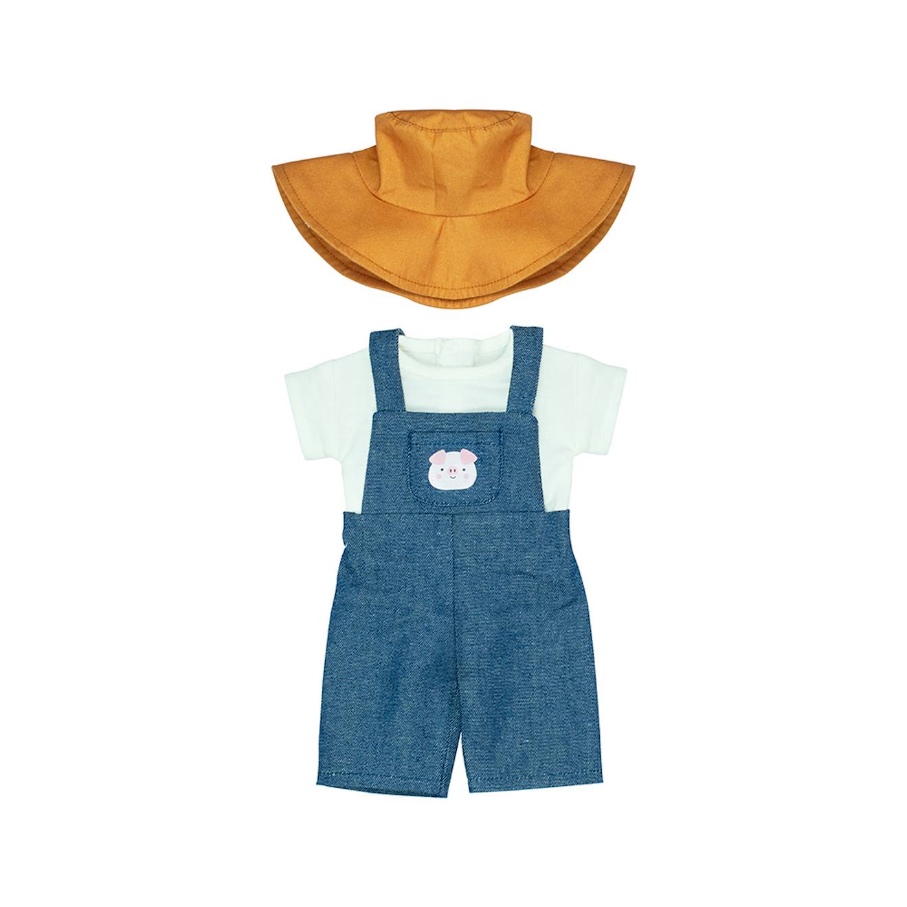 Costume de fermier pour poupées de 38 cm bleu