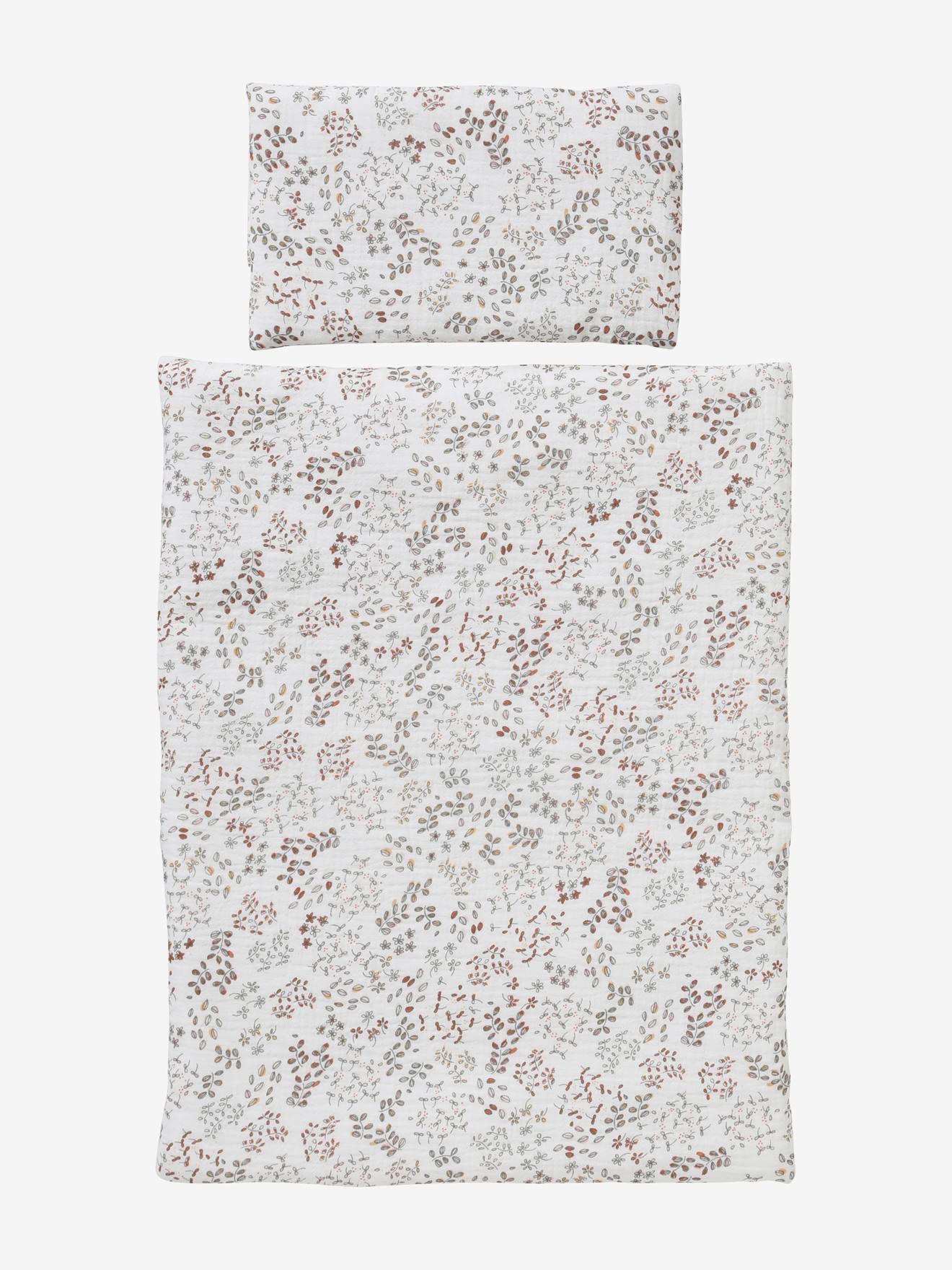 Couette + oreiller poupon en gaze de coton vintage