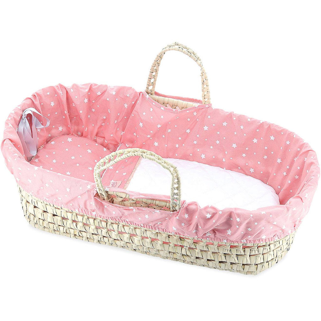 Couffin poupée 50 cm corail beige