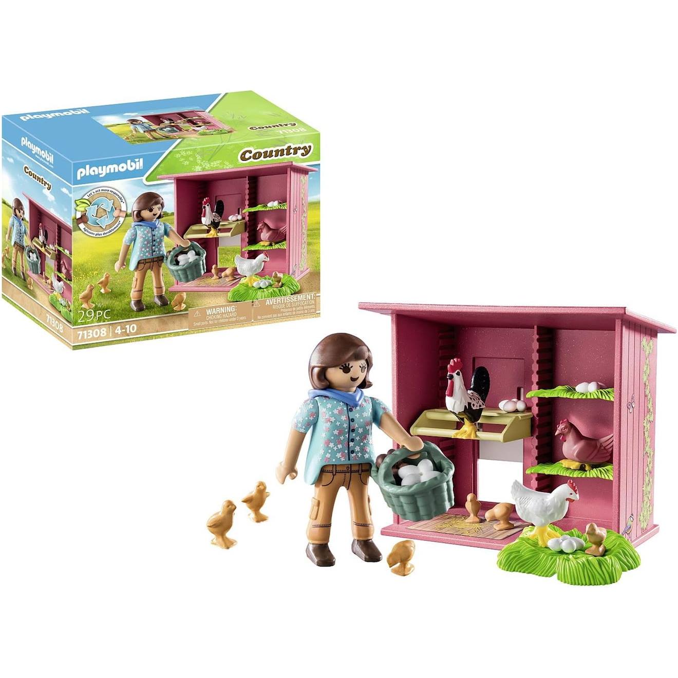 Country - agricultrice et poulailler 71308 multicolore