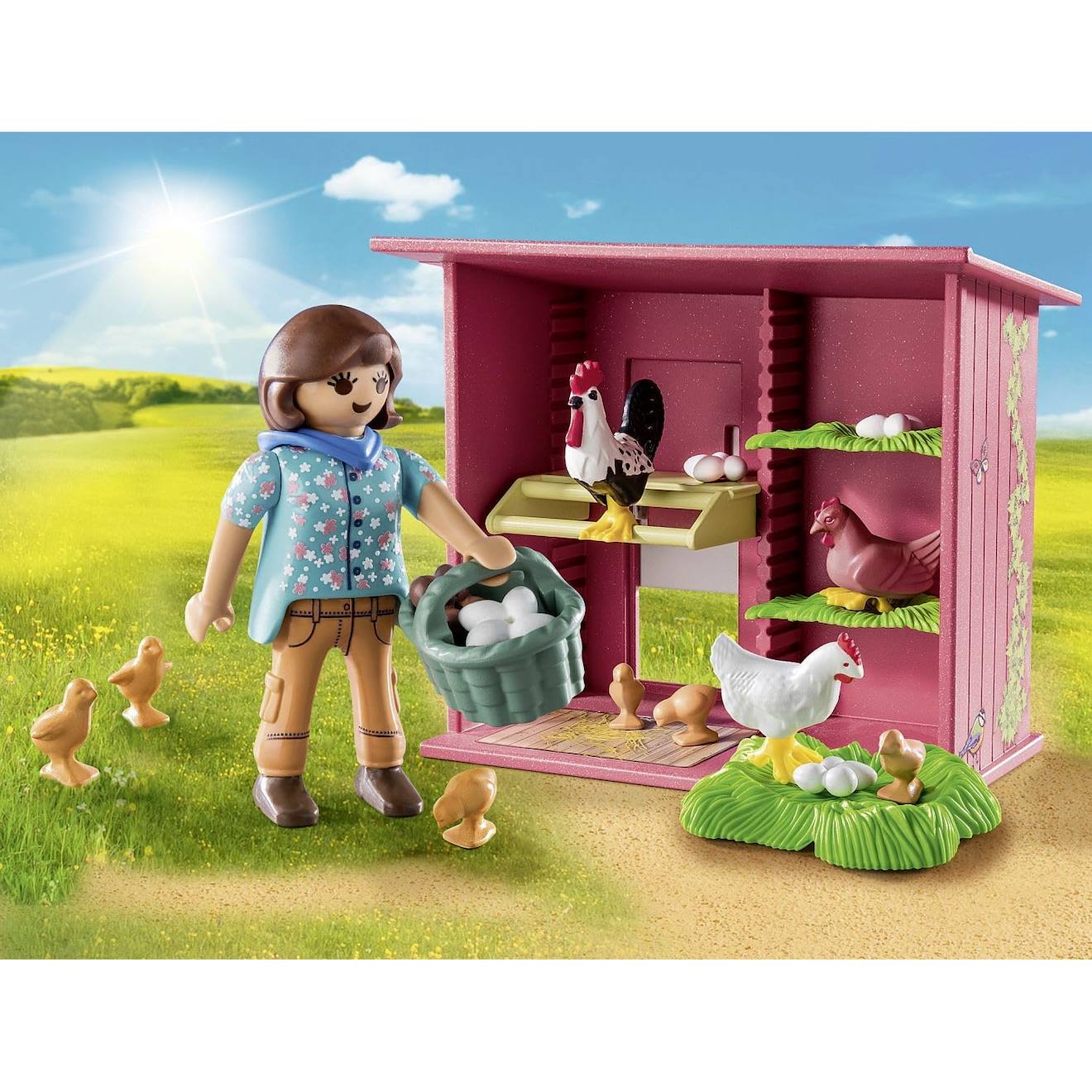 Country - agricultrice et poulailler 71308 multicolore