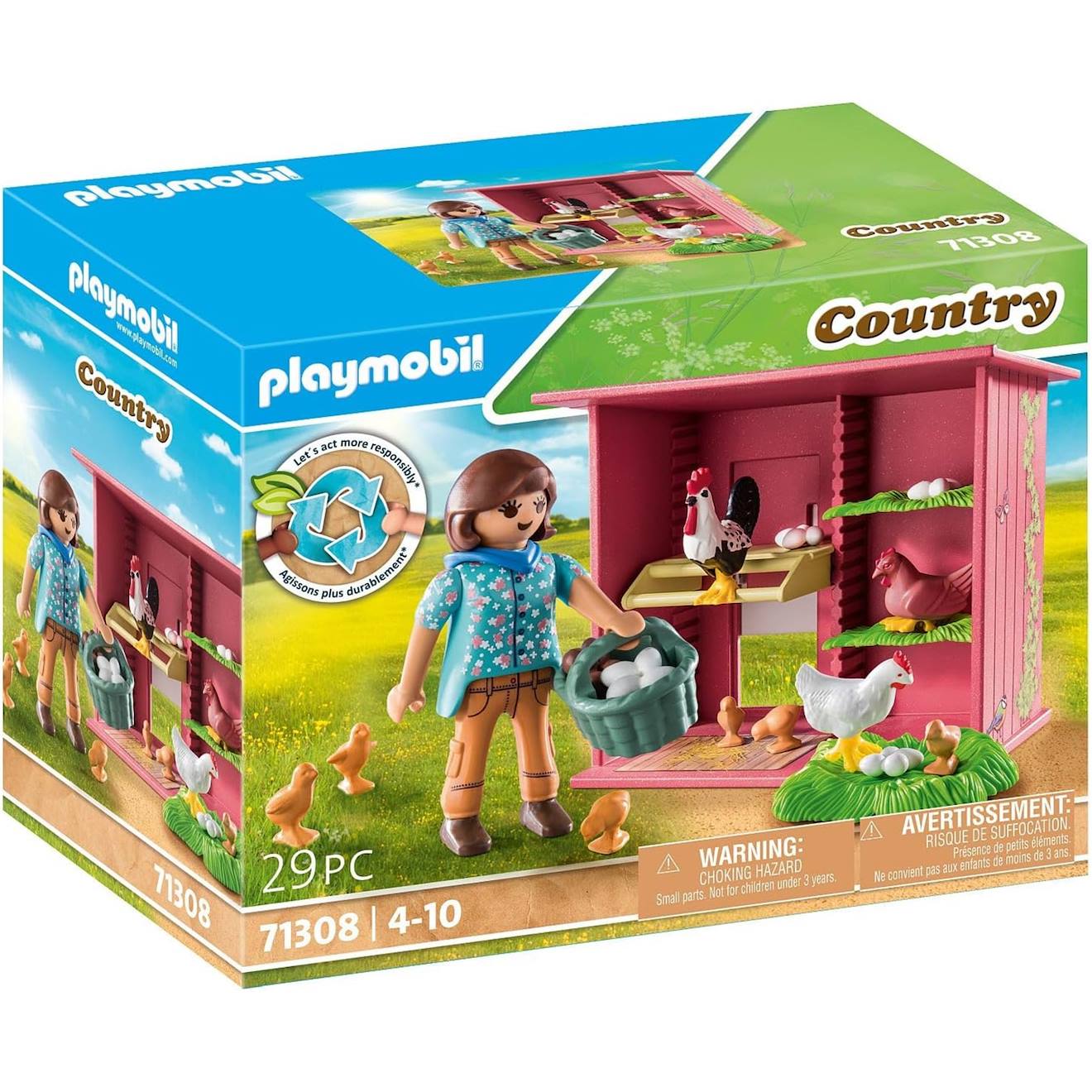 Country - agricultrice et poulailler 71308 multicolore