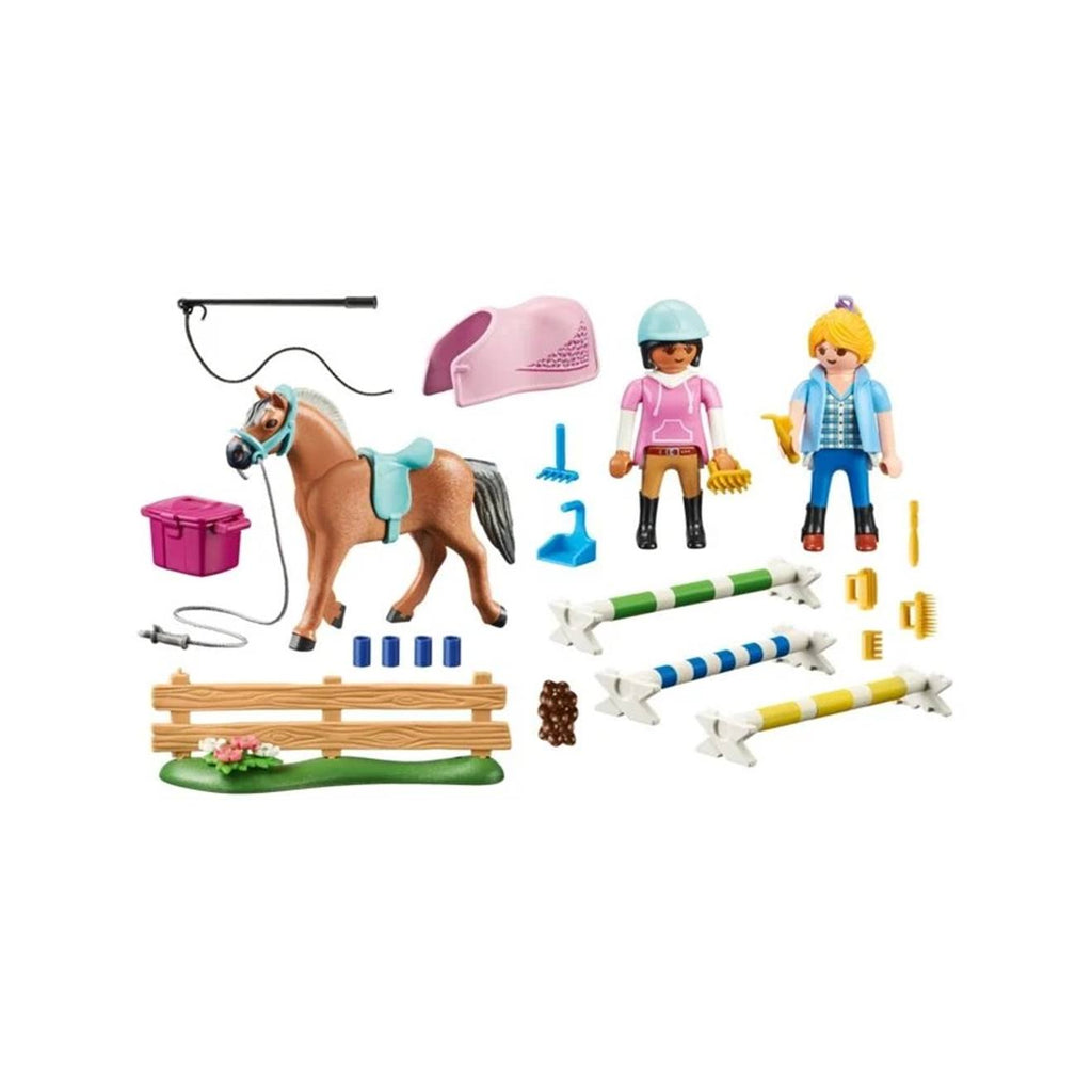 Country cavalière et cheval avec monitrice 71242 multicolore