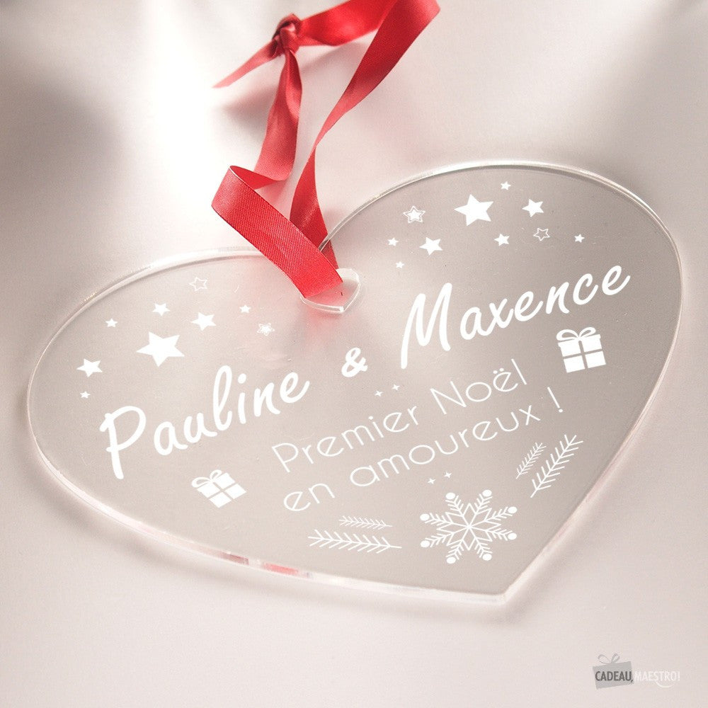 Coeur de Noël à Personnaliser - Cœur Gravé CadoMaestro