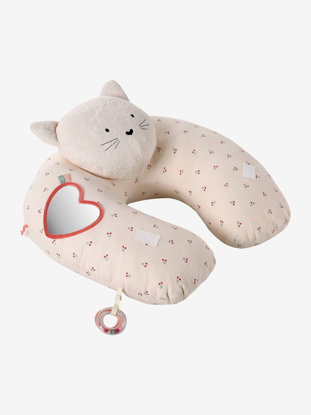 Coussin bébé des découvertes cherry