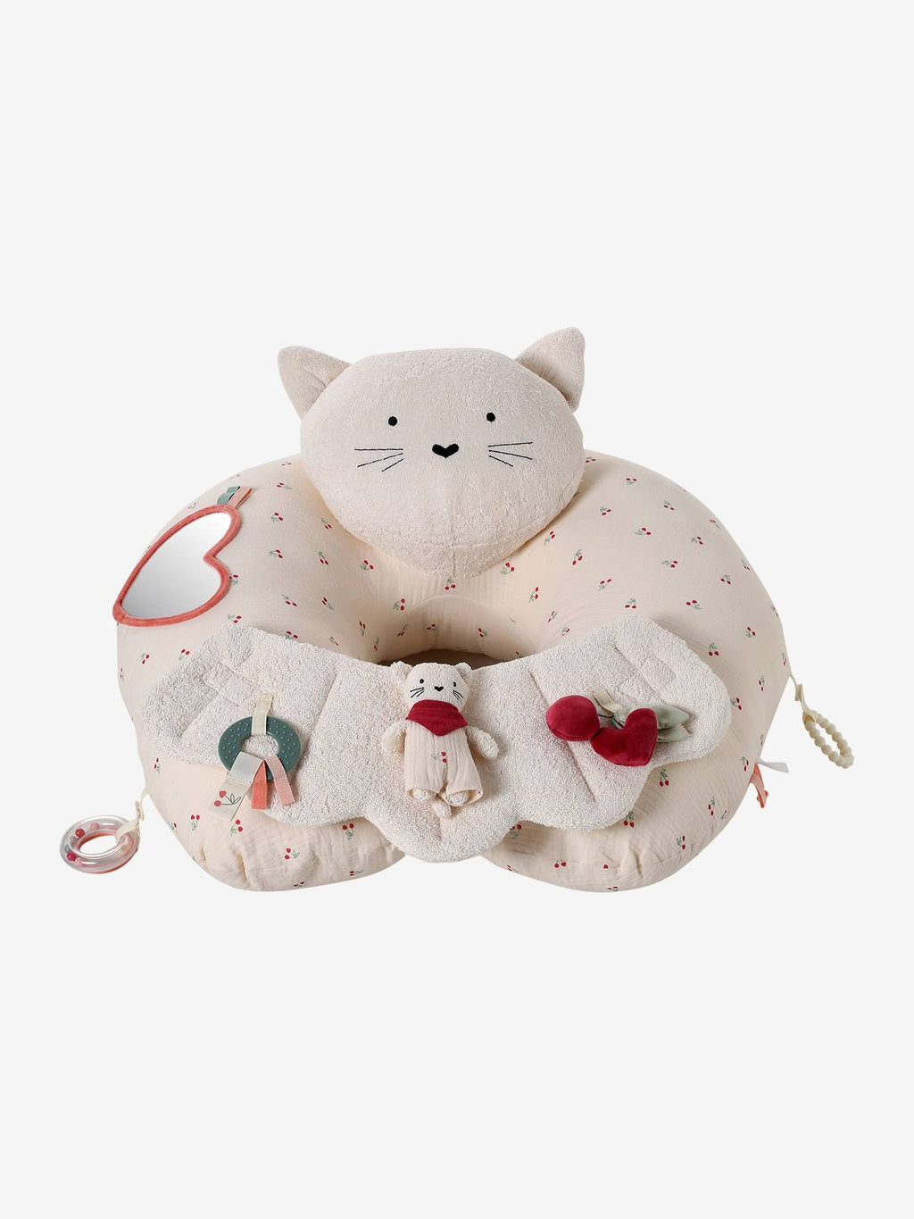 Coussin bébé des découvertes cherry