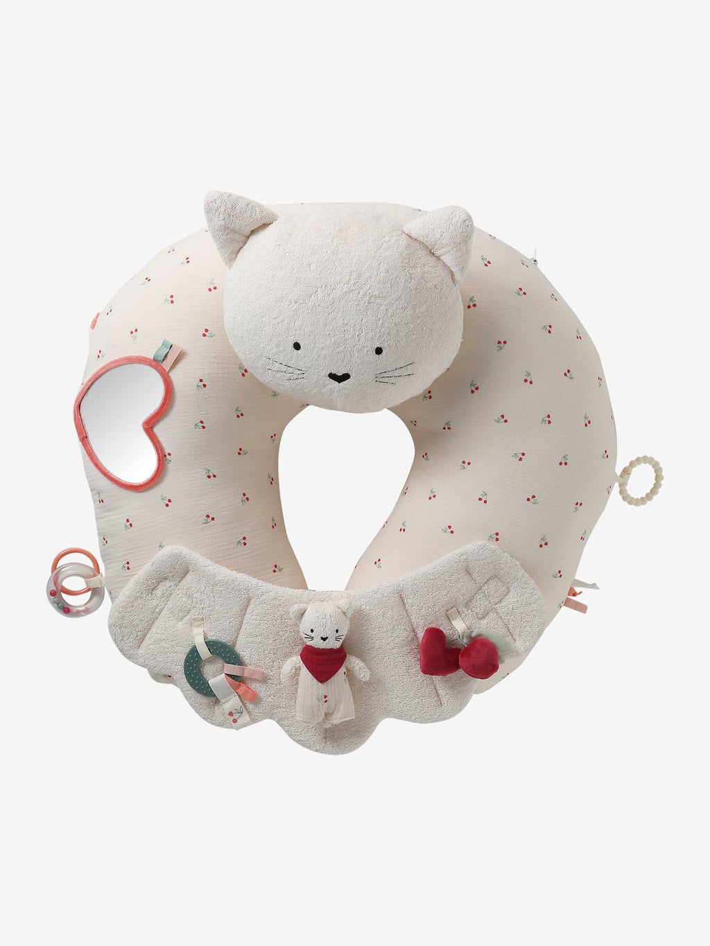 Coussin bébé des découvertes cherry