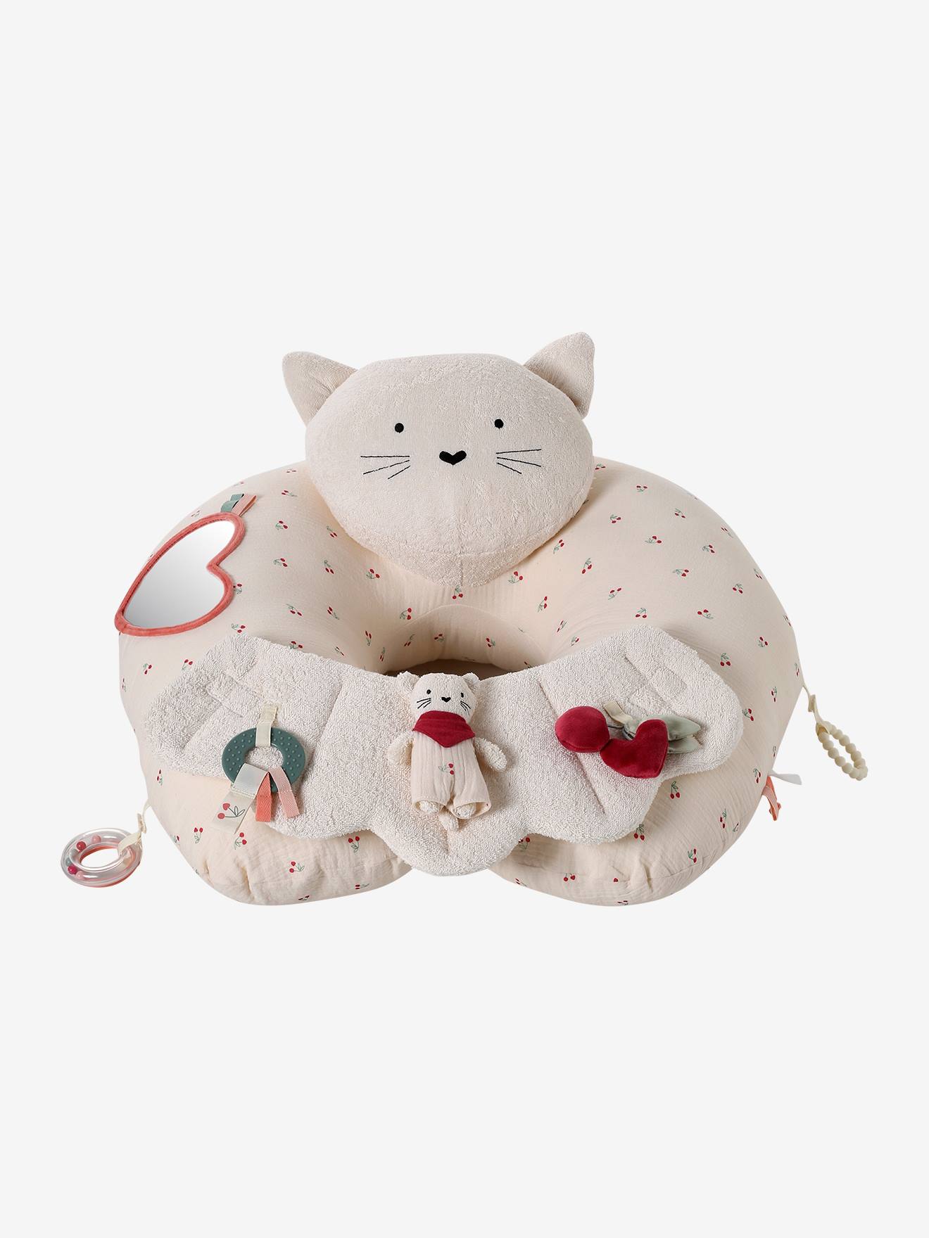 Coussin bébé des découvertes cherry