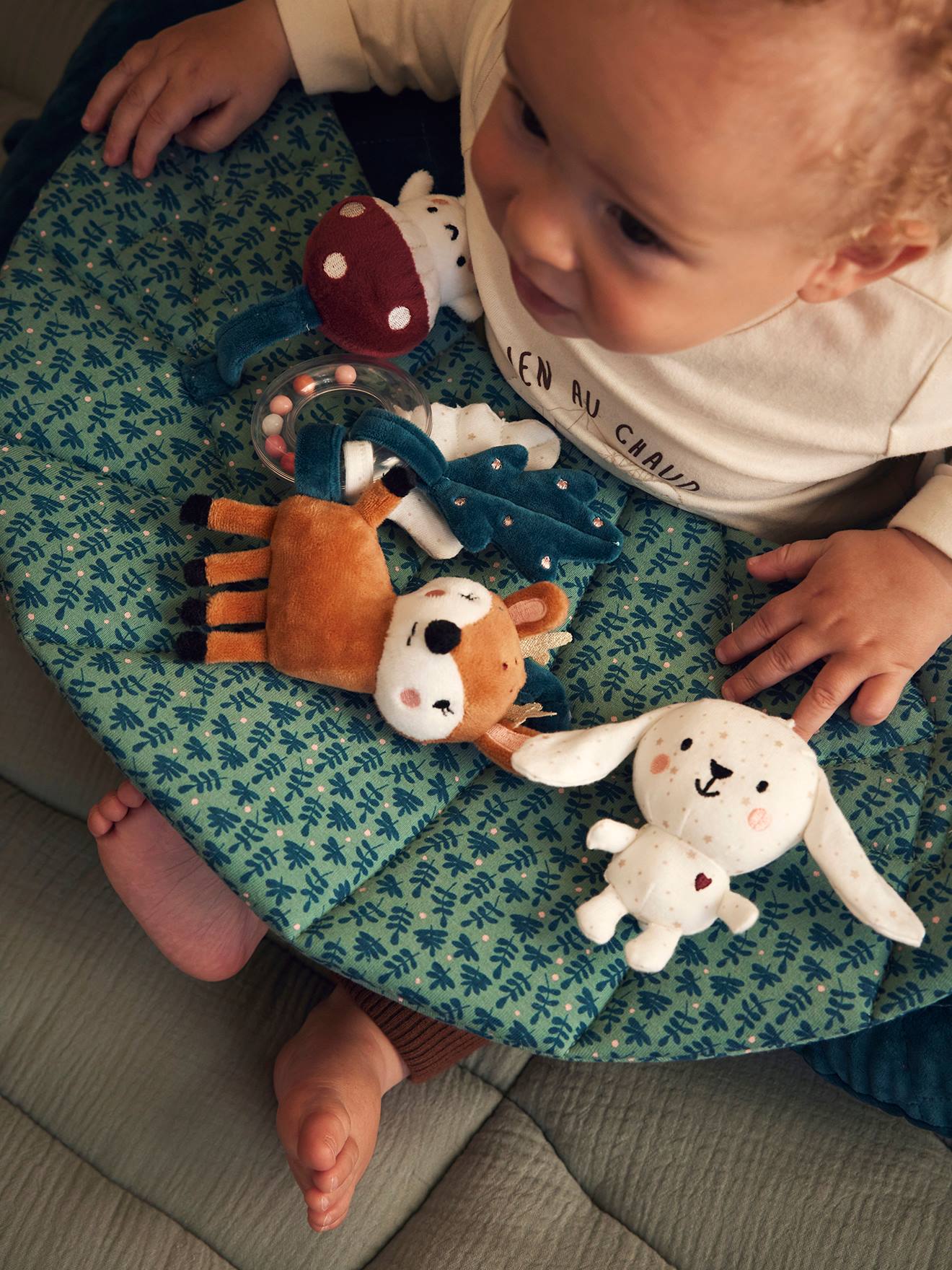 Coussin bébé des découvertes forêt enchantée