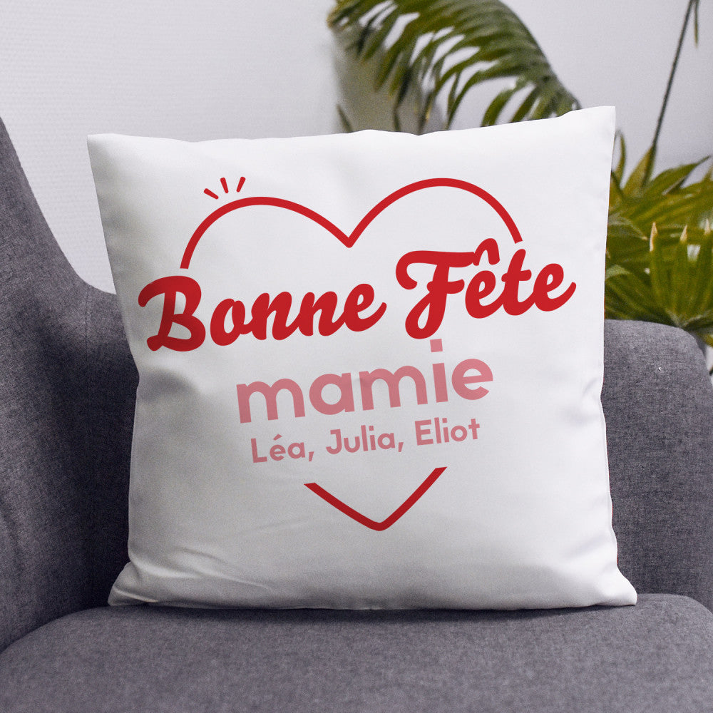 Coussin Bonne Fête à Personnaliser - Coussin Personnalisé