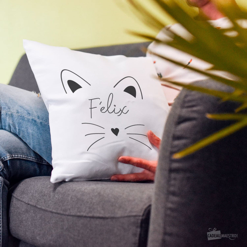 Coussin Chat à Personnaliser - Coussin Personnalisé